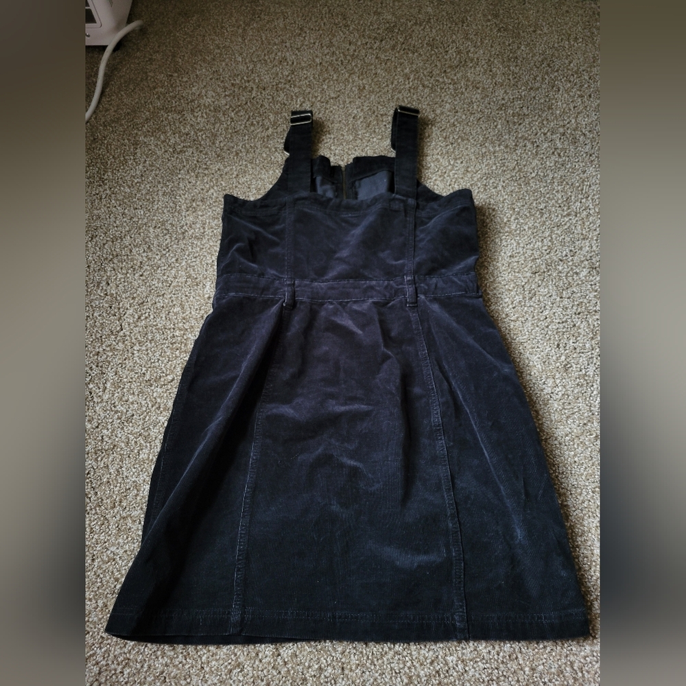 American Eagle Outfitters Black Ribbed Mini Denim Plus Size Dress Size 16 - Picture 12 of 14